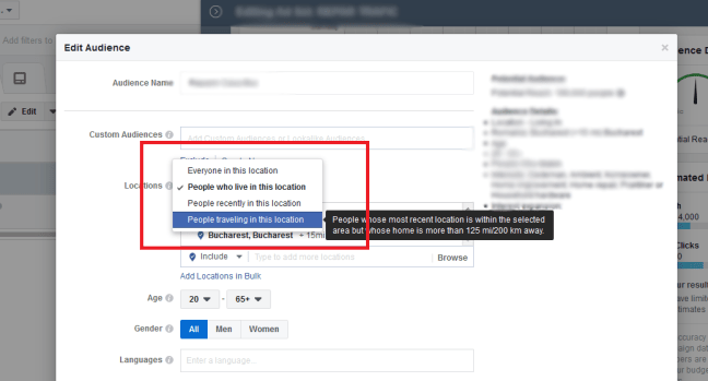audience targetting facebook